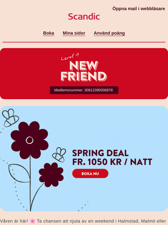 SPRING DEAL 🌸 Rum fr. 1050 kr/natt