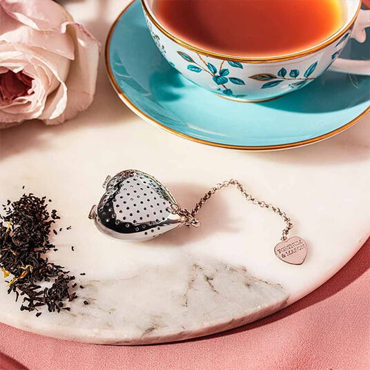 Silver-Plated Heart Tea Infuser