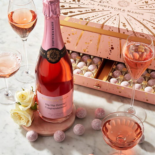 The Personalised Rosé Champagne & Chocolate Gift Box