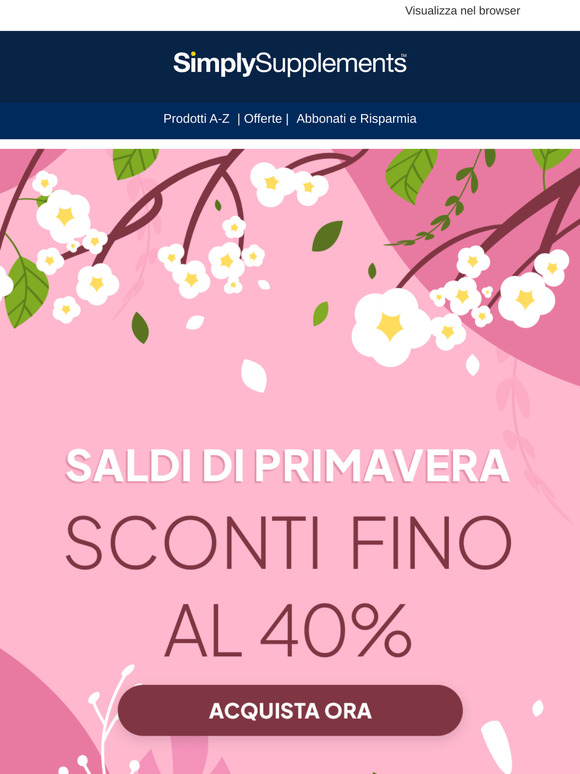 Sconti fino al 40%