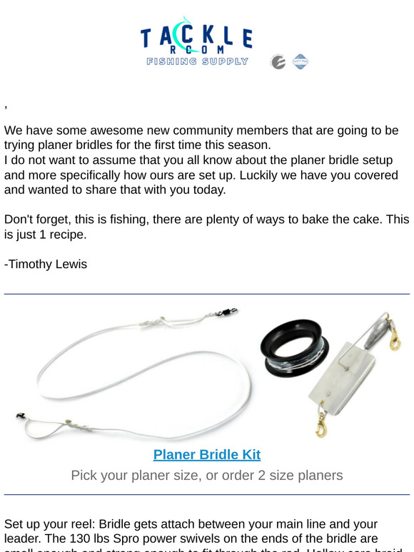 Fishing Planer Bridles - How To