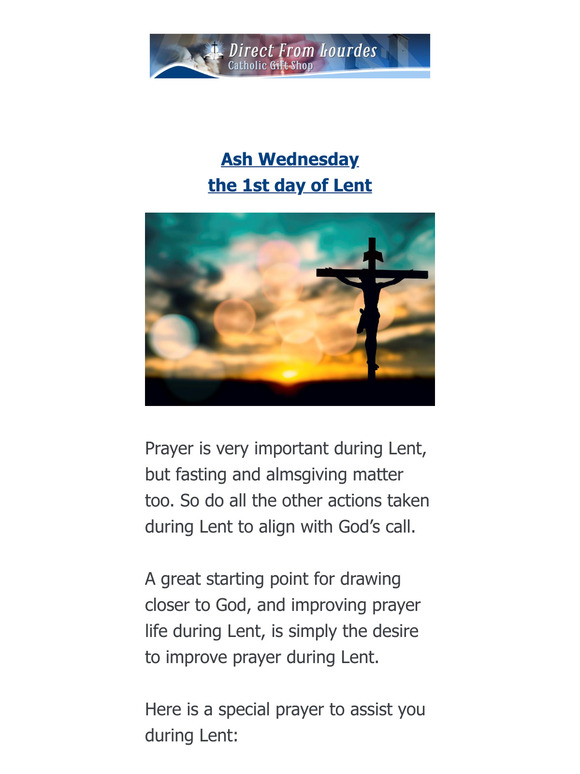 Ash Wednesday - Prayer for 1st day of Lent 🙏