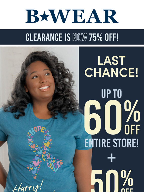 Hurry! Up to 60% OFF Entire Store!