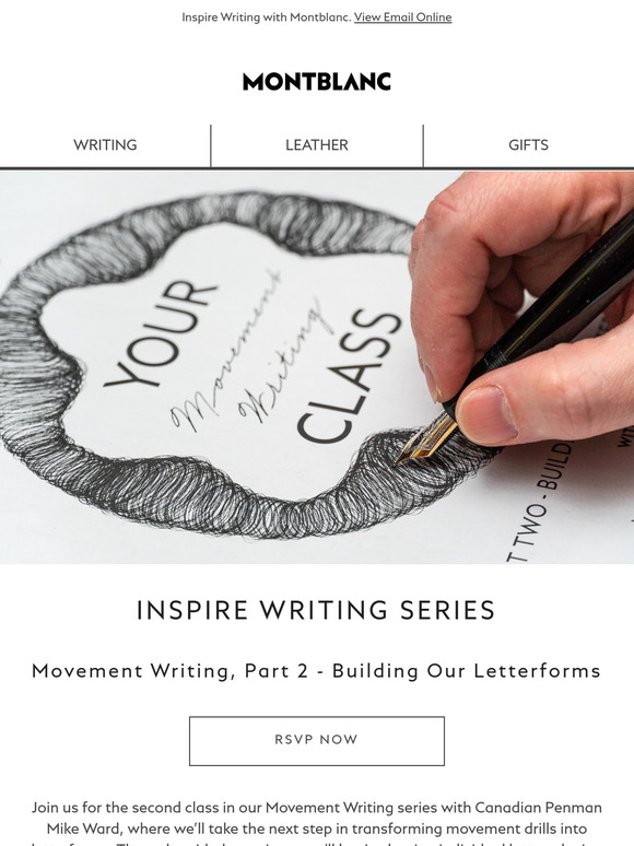 Join our next Inspire Writing class, Movement Writing, Part 2 - Building Our Letterforms