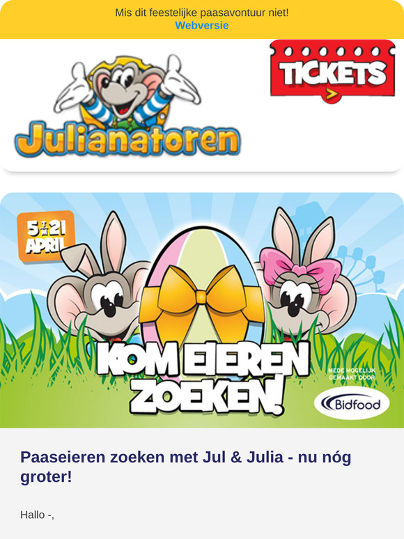 🐣 Paaseieren zoeken met Jul & Julia - nu nóg groter!