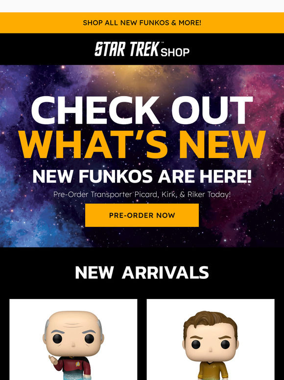 New Transporter Funkos ✨ Pre-Order Kirk, Picard, & Riker!