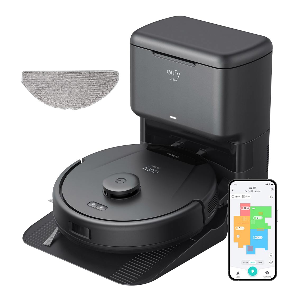 Image of eufy L60 Hybrid SES - Smarter Saugroboter mit Station - Schwarz