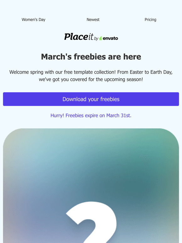 Your March freebies 🌼