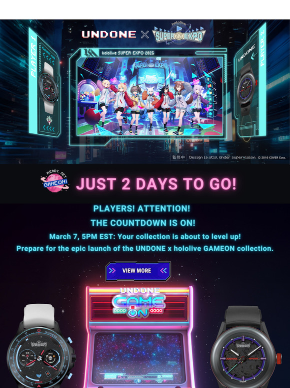 UNDONE x hololive GAMEON: Just 2 Days to Go! 🔥