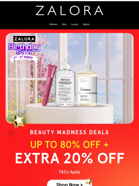 ZALORA's Birthday Beauty Sale Is On! 🎉