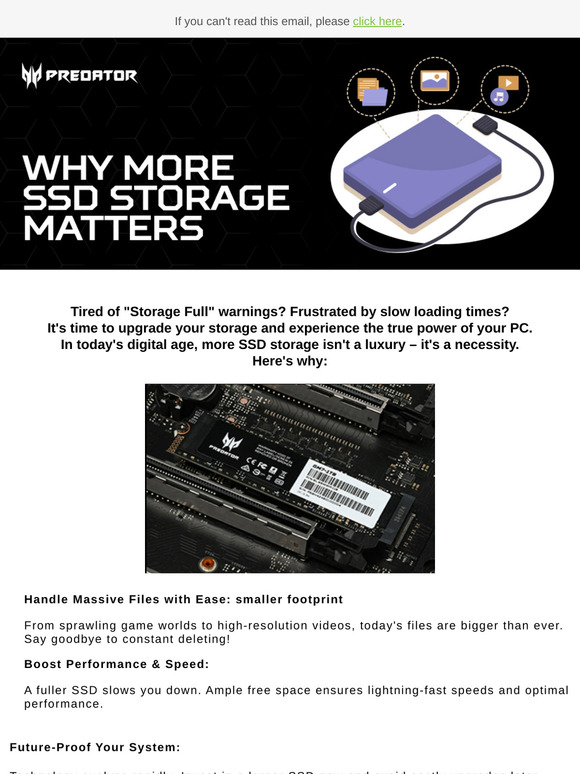 Unleash Your PC's Potential: Why More SSD Storage Matters.