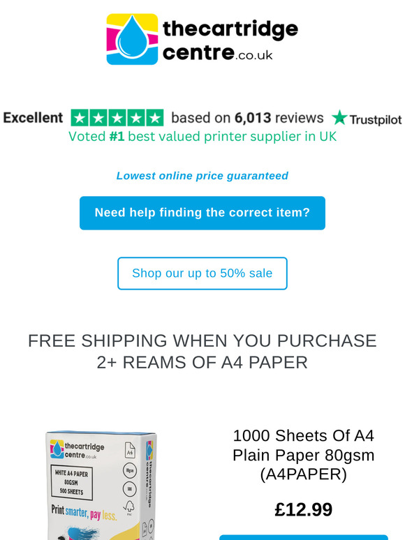 Printer Ink Sale @ The Cartridge Centre