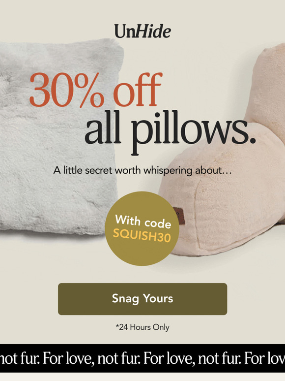 One day. 30% off. No sleeping on this.