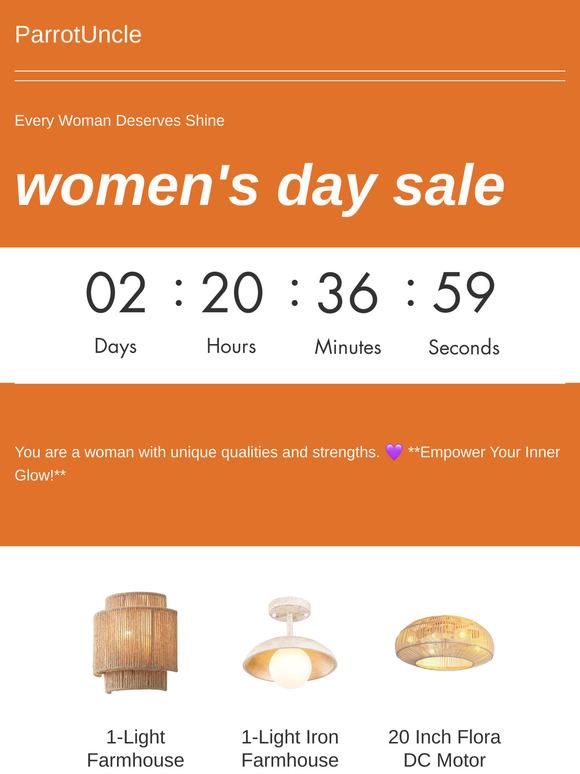 Up to 70% off | women's day sale
