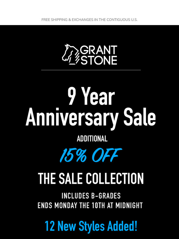 9 Year Anniversary Sale