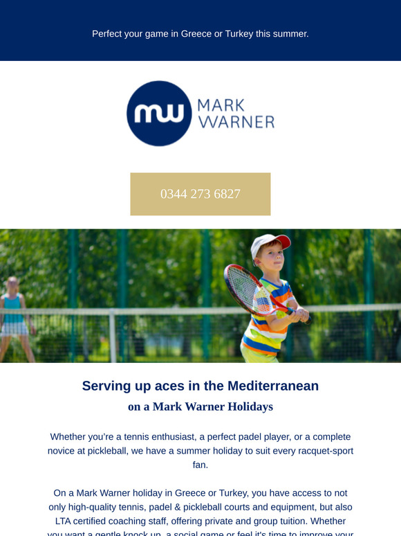 Serve, volley, and relax on a Mark Warner Holiday