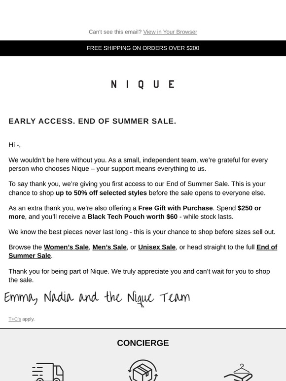 Your VIP Access. Up to 50% Off Summer Sale.