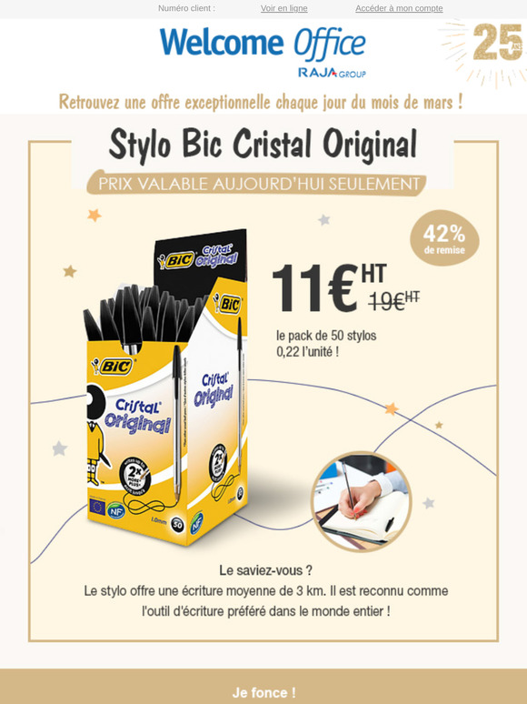 Votre stylo Bic préféré à prix cassé