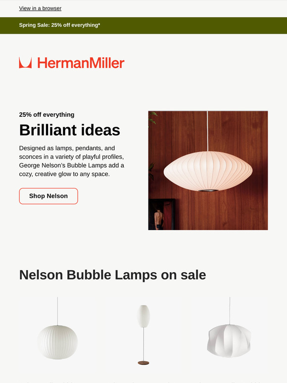 Nelson Bubble Lamps: 25% off