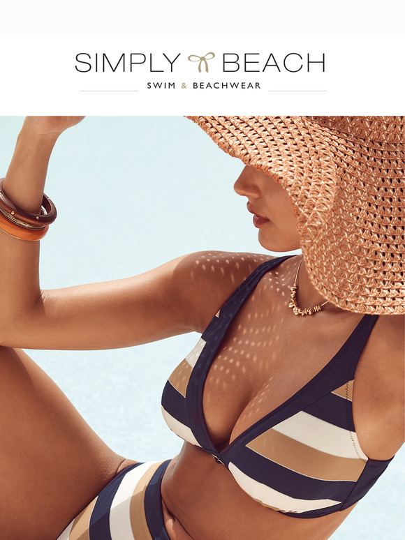 Bold Stripes, Nuria Ferrer's Latest Swimwear