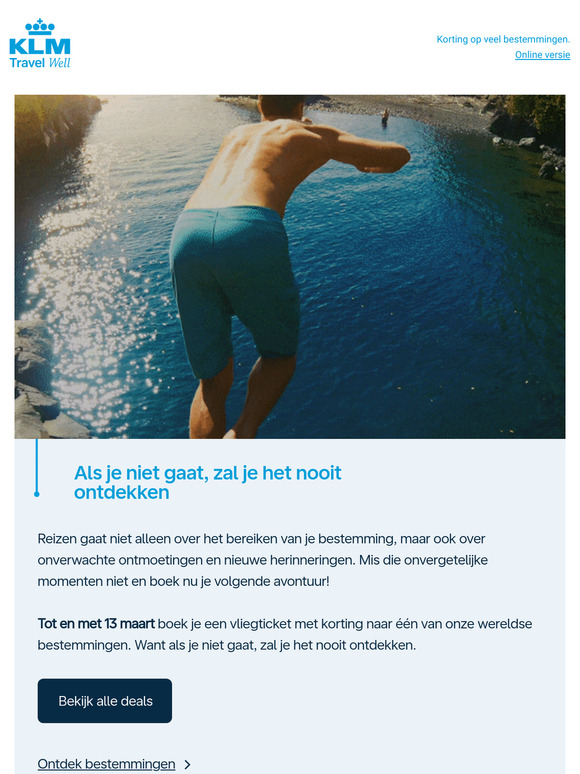 Ontdek onze tijdelijke deals ✈️