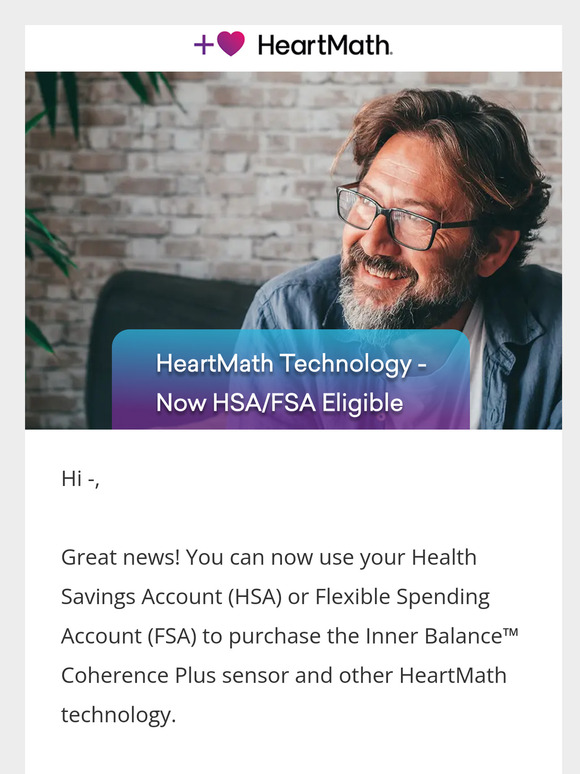 HeartMath Tech Now HSA/FSA Eligible In U.S.!