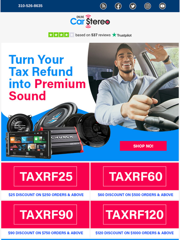 Make Your Tax Refund Count 💰🎶 Big Savings, Premium Sounds – Shop Now!