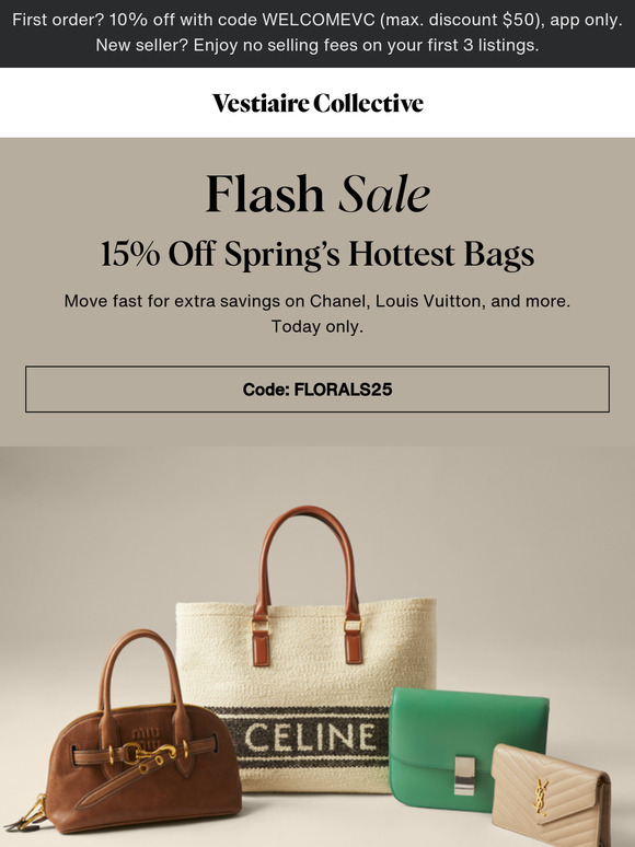 Extra 15% Off Spring’s Hottest Bags
