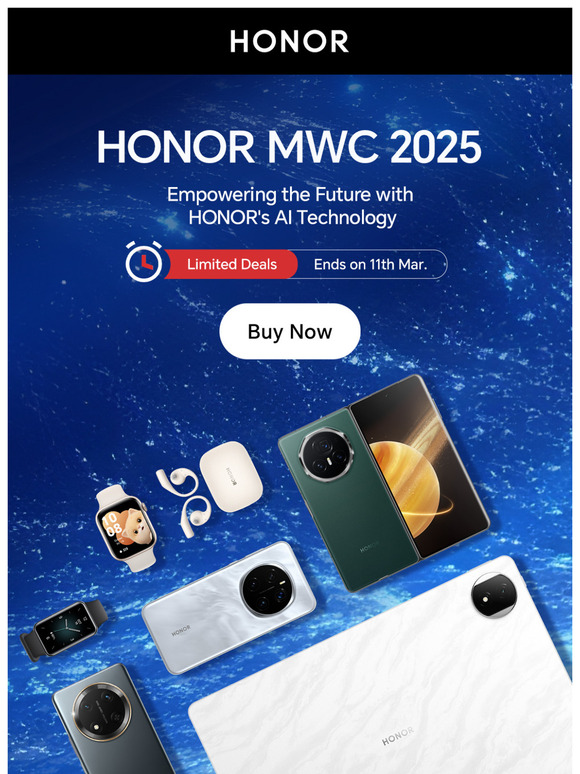 Don’t Miss Out! Incredible Tech Deals Await at HONOR MWC 2025