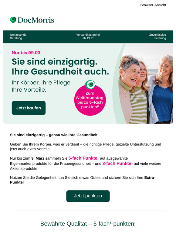💖 5-fach punkten¹ zum Weltfrauentag – Feiern Sie mit!