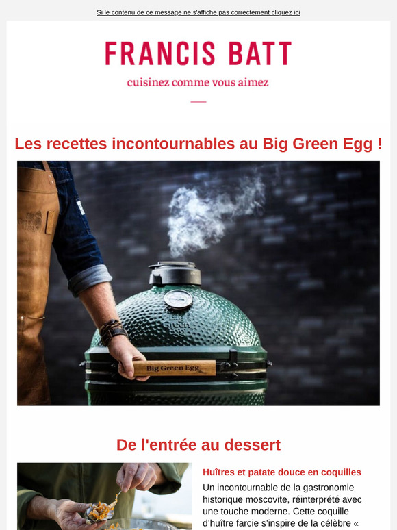 Découvrez les recettes incontournables à réaliser avec votre Big Green Egg !