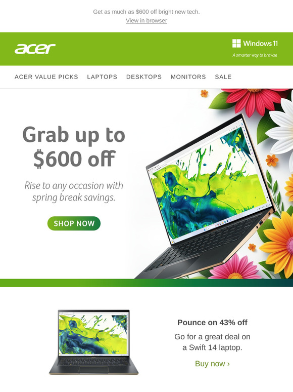 Catch the spring break sale—up to 58% off