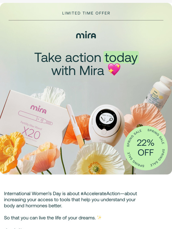22% OFF — Celebrate IWD with Mira 💖