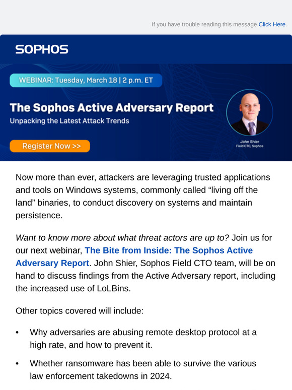 Inside the Latest Threat Trends: The Sophos Active Adversary Report
