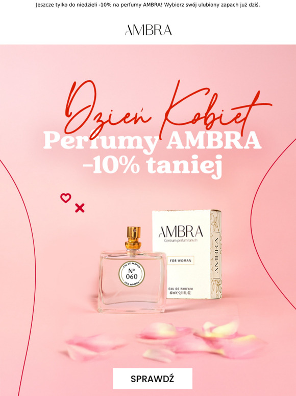 Świętuj Dzień Kobiet z rabatem na perfumy AMBRA!