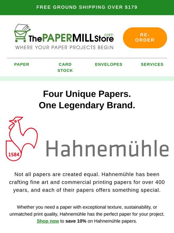 Find Your Perfect Hahnemühle Paper and Save 10%