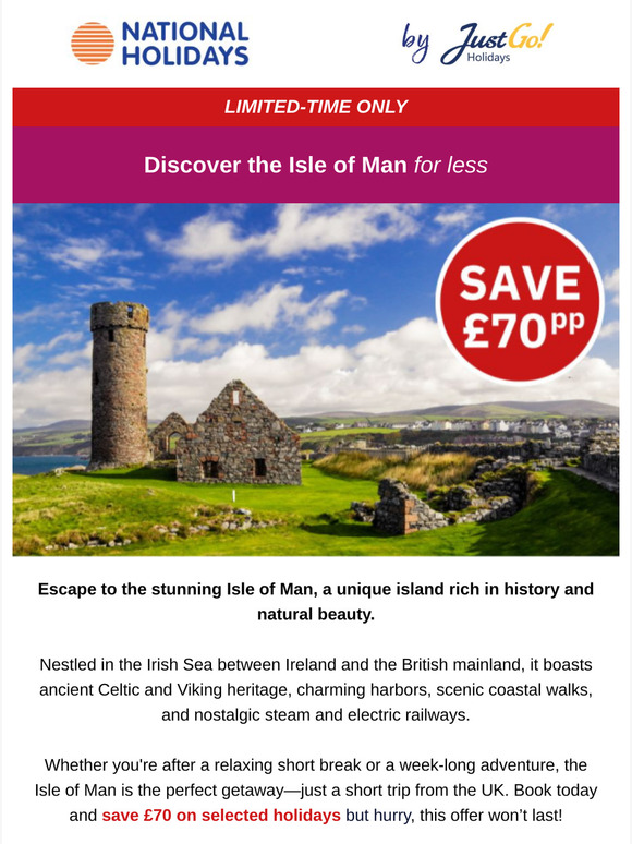 SAVE on Isle of Man holidays