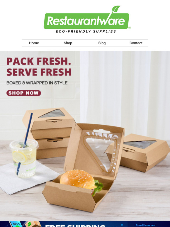 Stock up on fresh, stylish takeout packaging for spring.