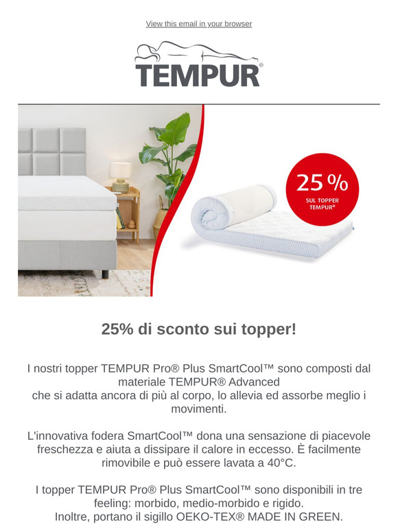 Privati_Promo Topper TEMPUR -25% - marzo 2025