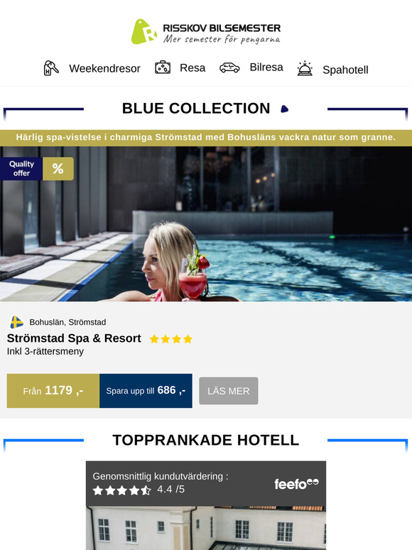 Härlig spa-vistelse i charmiga Strömstad inkl 3-rättersmeny och tillgång till SPA!