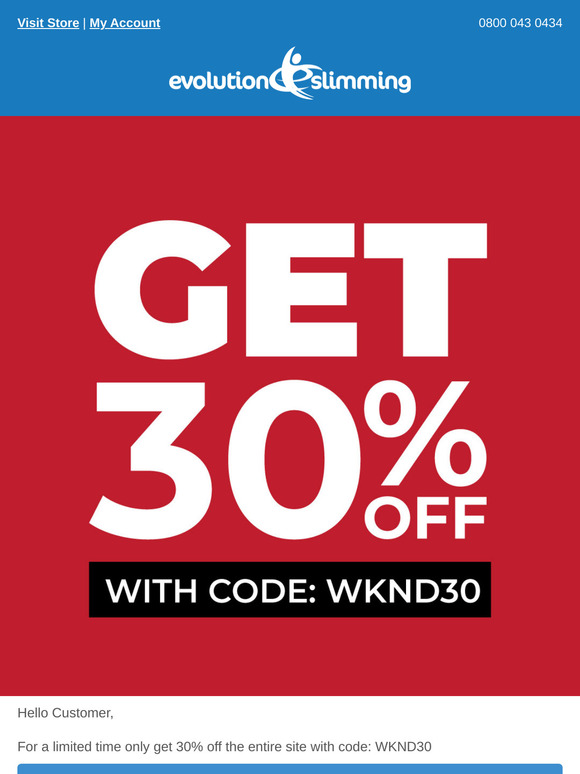 30% off everything.