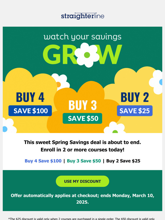 🎓 PSA: Your discount expires on Monday