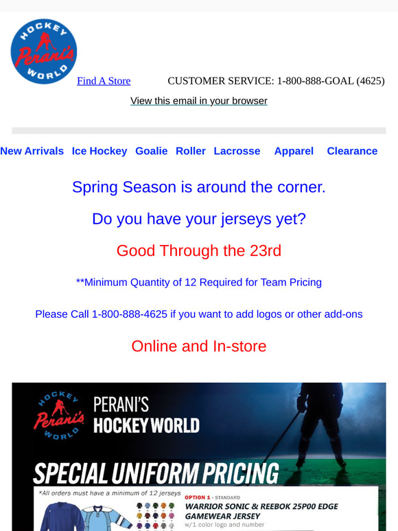 Spring Season is around the corner. Do you have your jerseys yet?