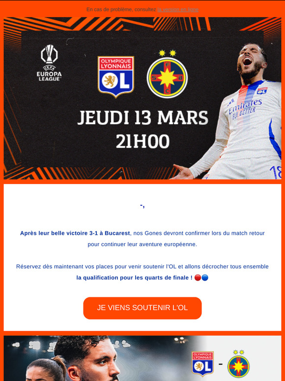[OL-Bucarest] Tous au stade 🔴🔵