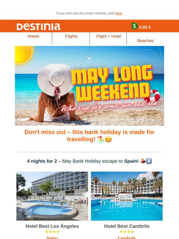 🏖️ May Bank Holiday is near… Time to book your trip! 🚀