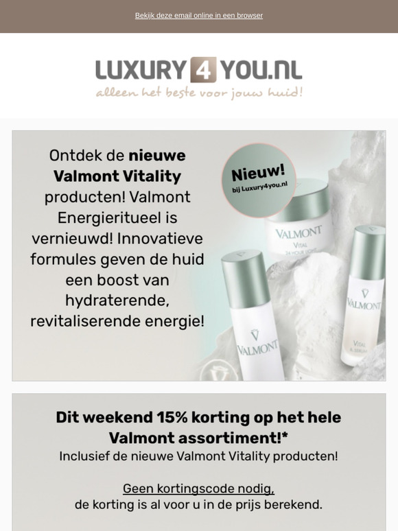 Ontdek de nieuwe Valmont Vitality producten!