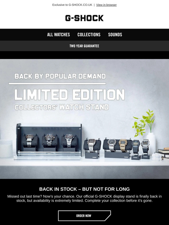 **Back By Popular Demand** G-SHOCK Official Watch Stands