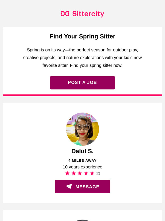 Find a Sitter for Spring