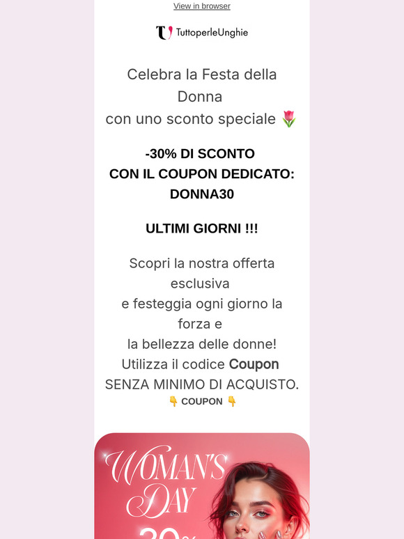 🌼Auguri Donne: per te -30%, scopri come... 😍