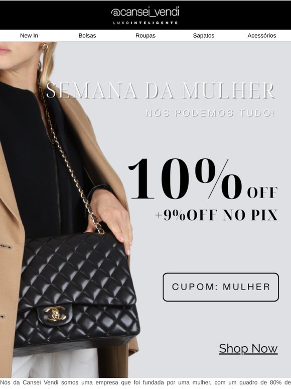 👩🏼‍🚀Semana das Mulheres com CUPOM AQUI!